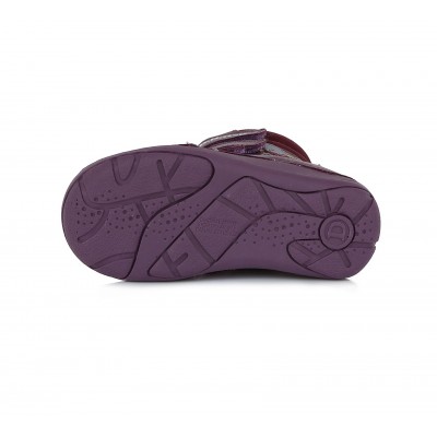 D.D. step dievčenská detská celokožená zimná obuv W023-117M Violet